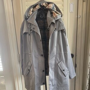 Women's Gray Utility Jacket with Hood nwot